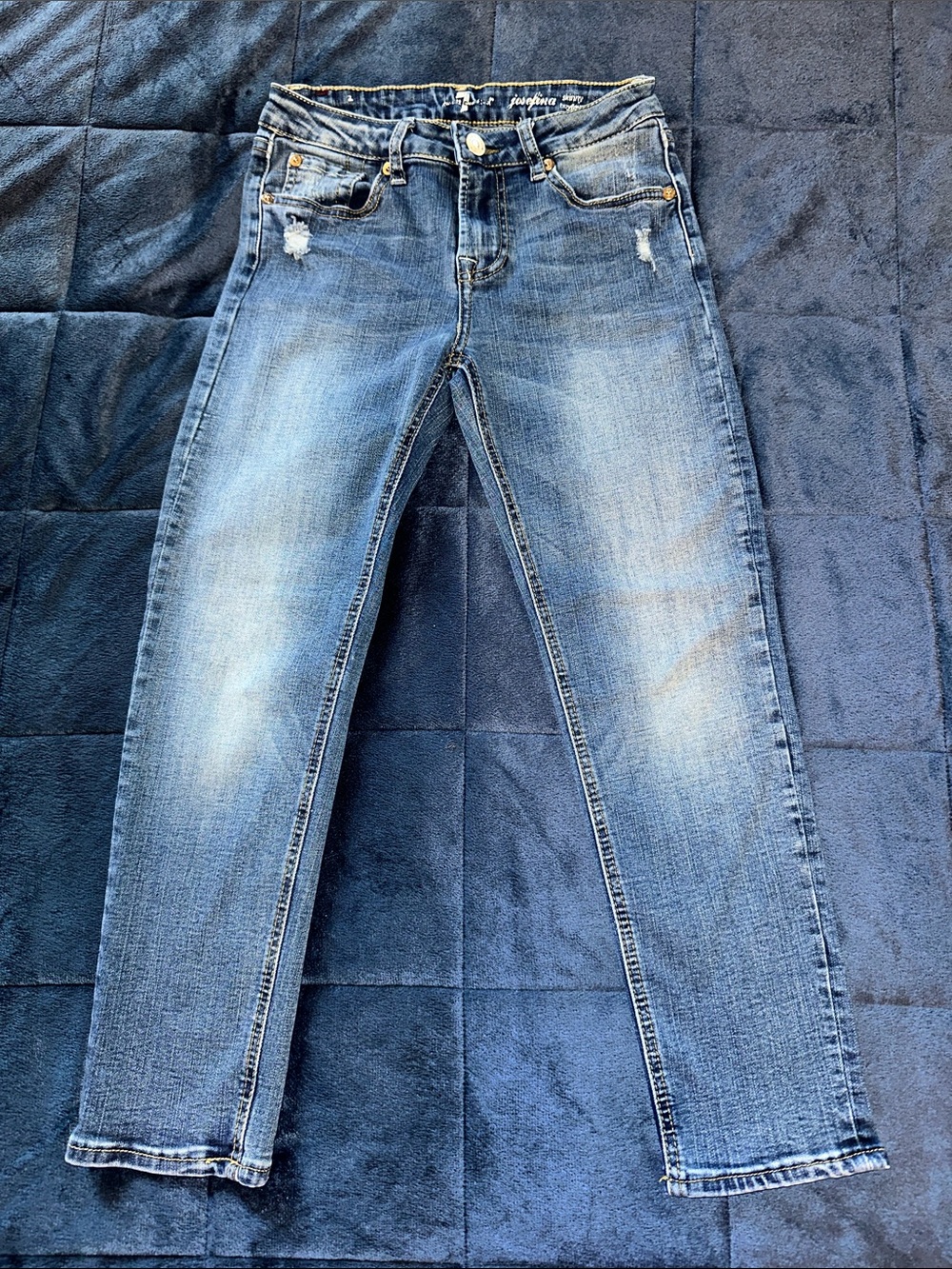 7 For All Mankind Kids Josefina Skinny boyfriend Jeans - Girls size 10
